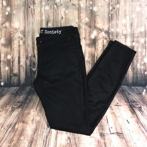 Articles of Society black coated shiny jeans 27
